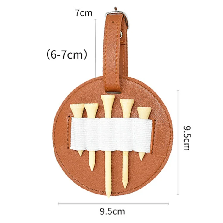 Leather Outdoor Waist Hanging Golf Spike Insert Pocket Storage Bag, Spec: Single-sided Black - Image 3