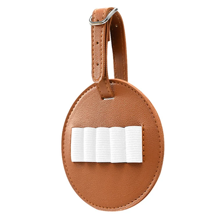 Leather Outdoor Waist Hanging Golf Spike Insert Pocket Storage Bag, Spec: Single-sided Brown - Image 7