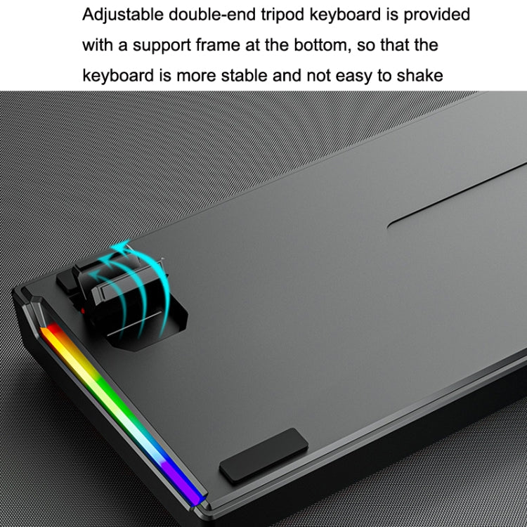 LEAVEN K620 61 Keys Hot Plug-in Glowing Game Wired Mechanical Keyboard, Cable Length: 1.8m, Color: Black Green Shaft - Image 4