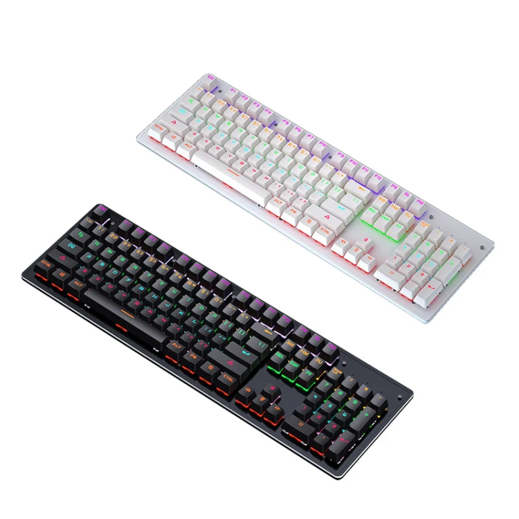 LEAVEN K880 104 Keys Gaming Green Axis Office Computer Wired Mechanical Keyboard, Cabel Length:1.6m(Black) - Image 2