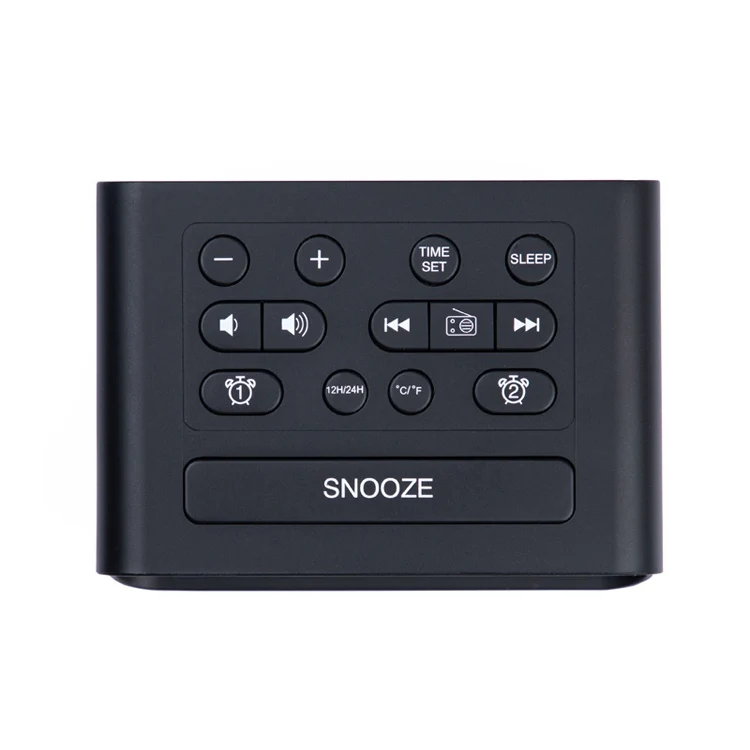 LED Digital Bedroom Alarm Clock With USB Charging Port Clock Radio Temperature Electronic Platform Clock, Specification: US Plug(Black) - Image 4