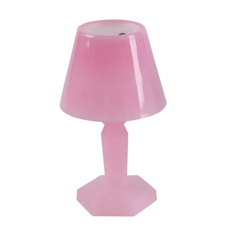 LED Electronic Light Ambient Candy Small Table Lamp Decorative Night Lights(Pink)