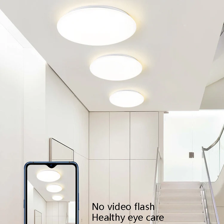 LED Sound Light Control Ceiling Lamp Round Corridor Intelligent Sensor Lamp, Power source: 18W 350mm(Warm White) - Image 5