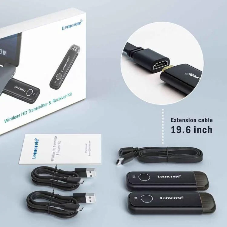 Lemorele G57 1 Receiver 8 Transmitters HDMI-compatible Wireless Set 1080P 50M WiFi Presentation Adapter - Image 9