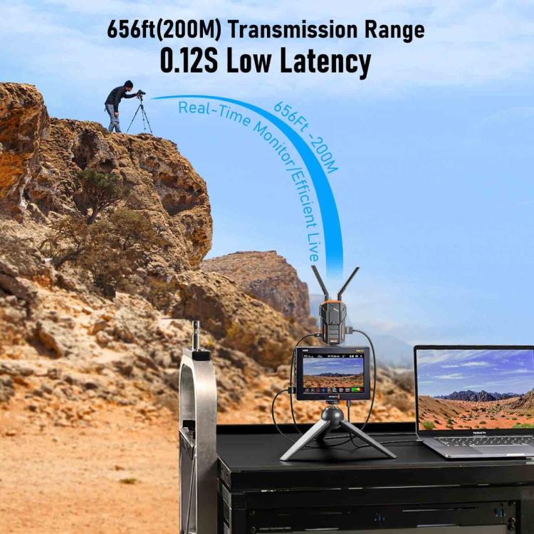 Lemorele R100 Wireless Video Transmitter 1080P 200M HDMI Loop Out 1TX To 4RX Extender - Image 8
