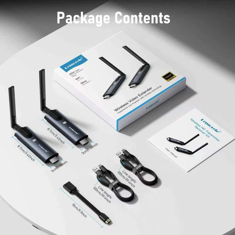 Lemorele R1040 HDMI Wireless Extender 1 TX 4 RX 1080P HD Multi-Screen Video Transmitter - Image 9