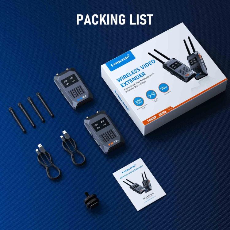 Lemorele R1100 Wireless Video Transmitter 1TX To 4RX 1080P 200M HDMI-compatible Loop Out Adapter - Image 11