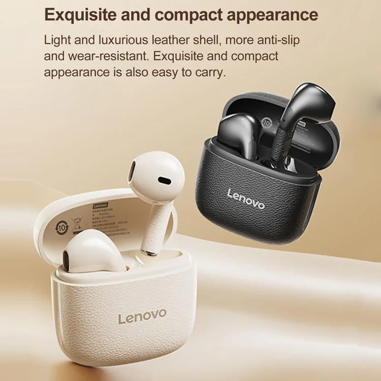Lenovo EA166 TWS ENC Noise Reduction Semi-in-ear Wireless Bluetooth Earphone(Beige) - Image 2