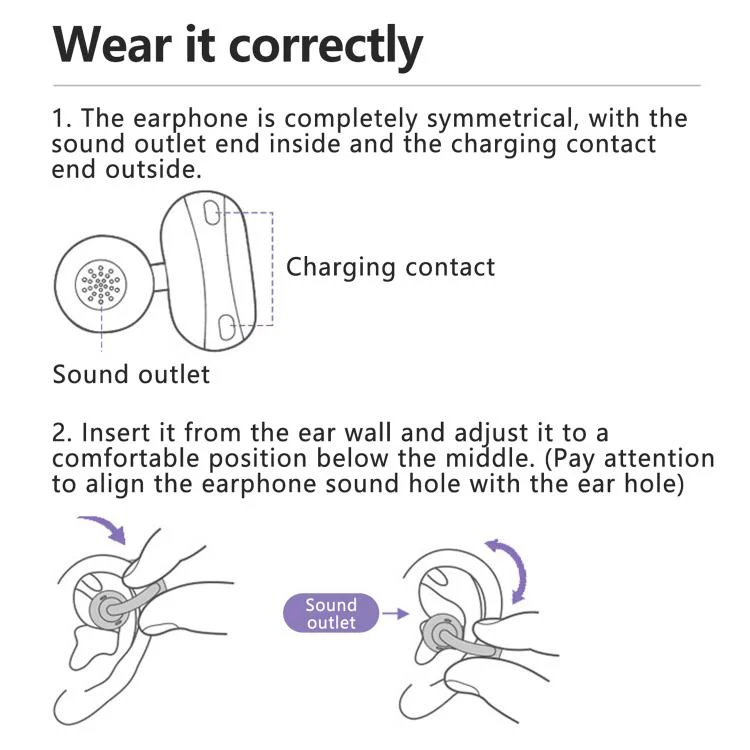 Lenovo EA419 Open Ear Clip-On True Wireless Bluetooth Earphone(Black) - Image 7