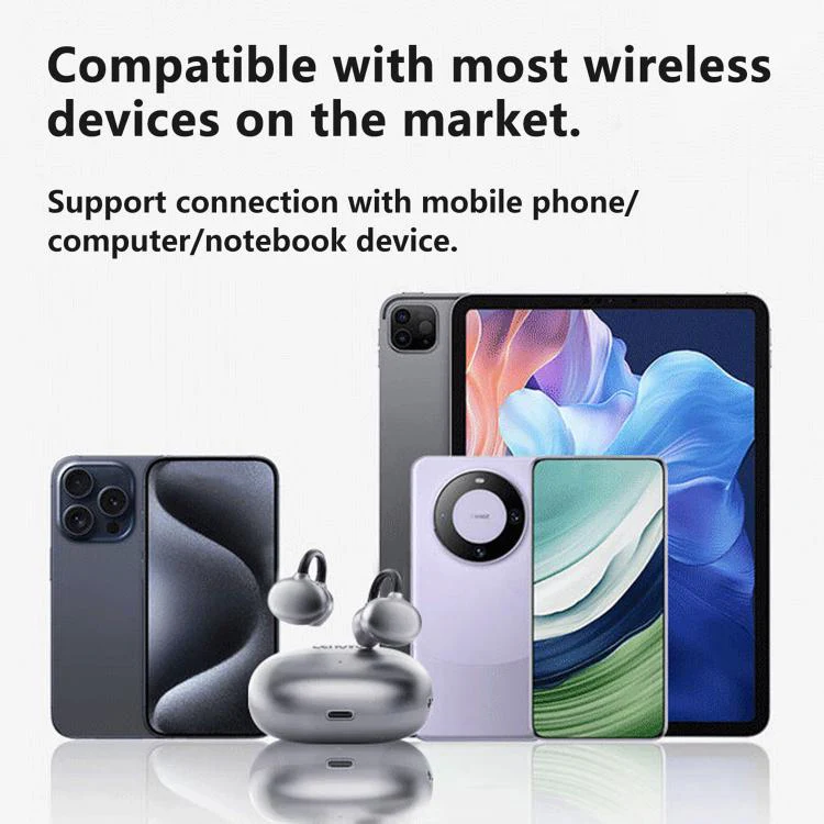 Lenovo EA419 Open Ear Clip-On True Wireless Bluetooth Earphone(Black) - Image 9