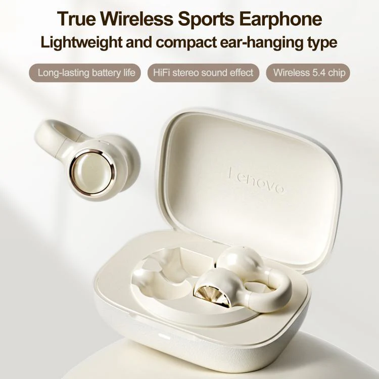Lenovo EA430 Open Ear Clip-On True Wireless Sports Earphone(Beige) - Image 2
