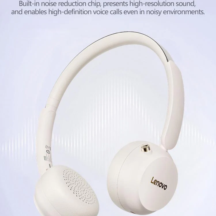 Lenovo EB300 Over-Ear AI Call Noise Reduction Bluetooth Earphone(Dark Black) - Image 4