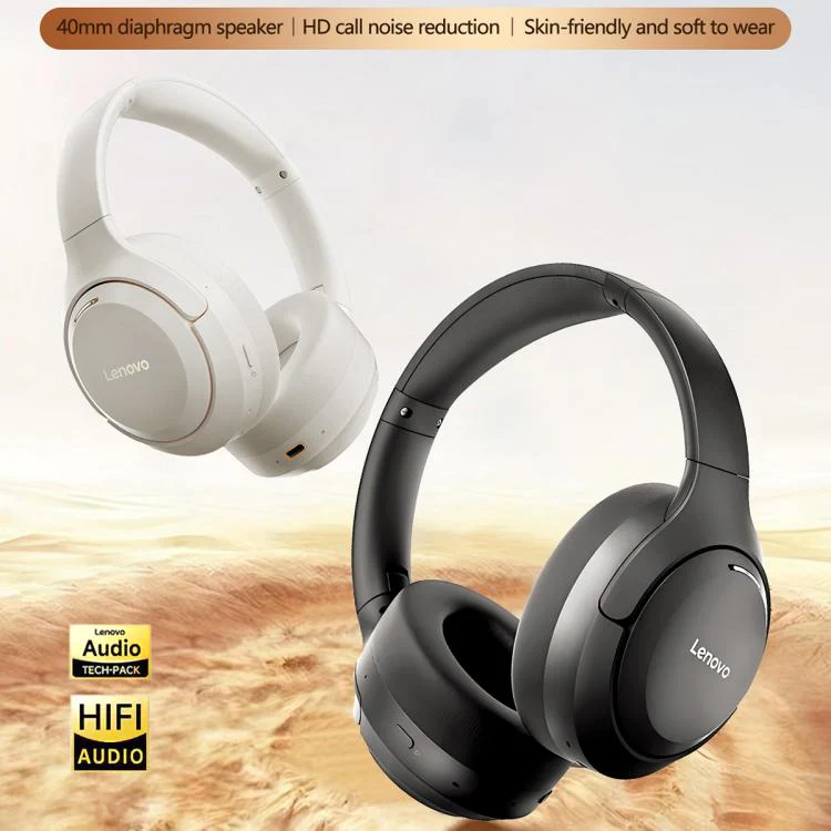 Lenovo EB325 Over-ear Dual-mode Smart Noise Reduction Bluetooth Earphone(Dark Black) - Image 2