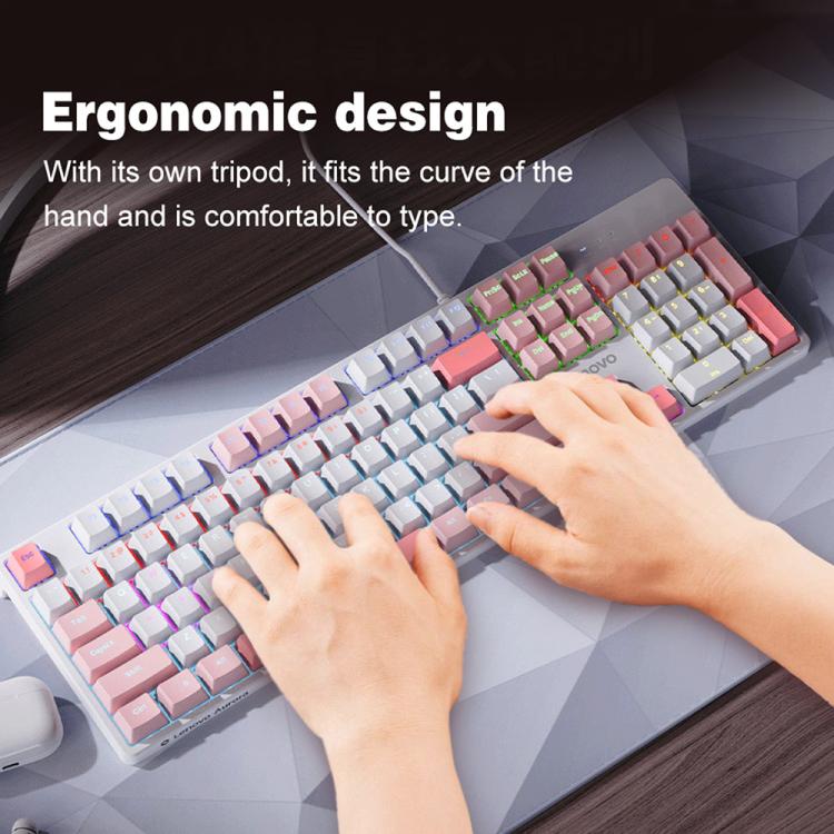 Lenovo GK10 RGB 104 Keys Wired Mechanical Keyboard, Type:Red Axis(Green Gray) - Image 7