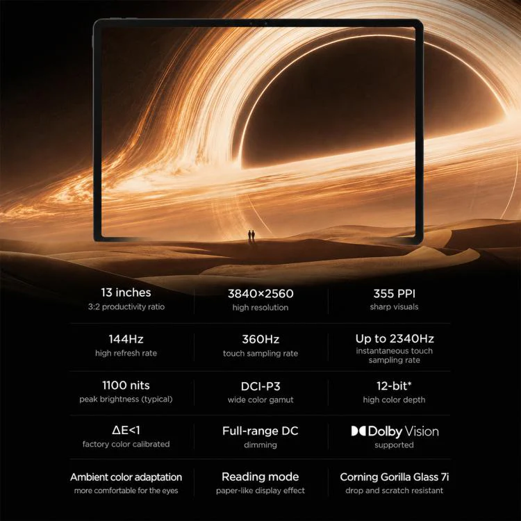 Lenovo LEGION Y900 13 AI Tablet, 13 inch Wi-Fi, 16GB+512GB, Android 16, Snapdragon 8 Elite Octa Core, US Plug (Purple) - Image 6