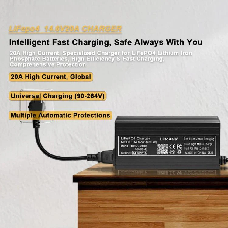 LiitoKala 4S 14.6V 20A LiFePO4 Charger(EU Plug) - Image 4