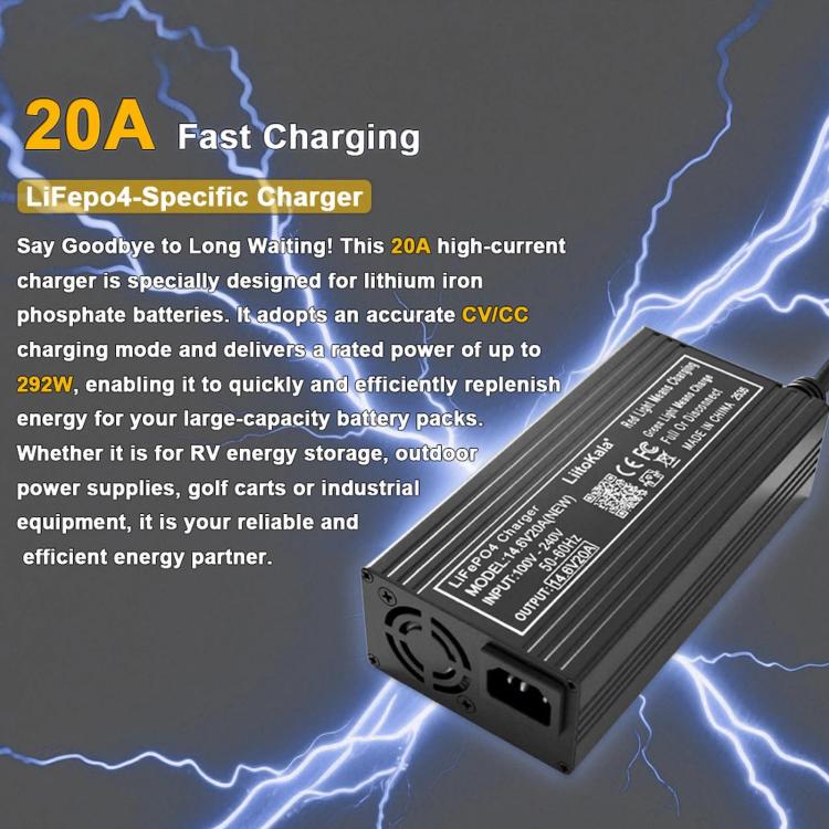 LiitoKala 4S 14.6V 20A LiFePO4 Charger(EU Plug) - Image 6