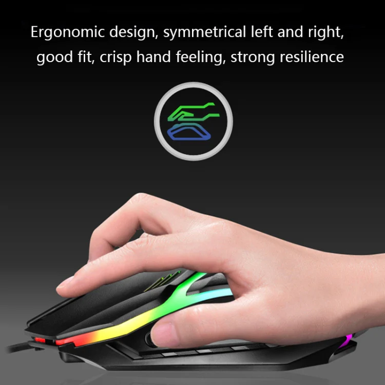 LIMEIDE GTX300 104 Keys Retro Round Key Cap USB Wired Mouse Keyboard, Cable Length: 1.4m, Colour: Punk Set White - Image 7