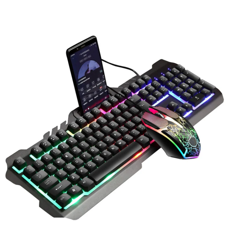 LIMEIDE T21 104Keys Wired Gaming Backlit Computer Manipulator Keyboard and Mouse Set, Cable Length: 1.4 m(White) - Image 3