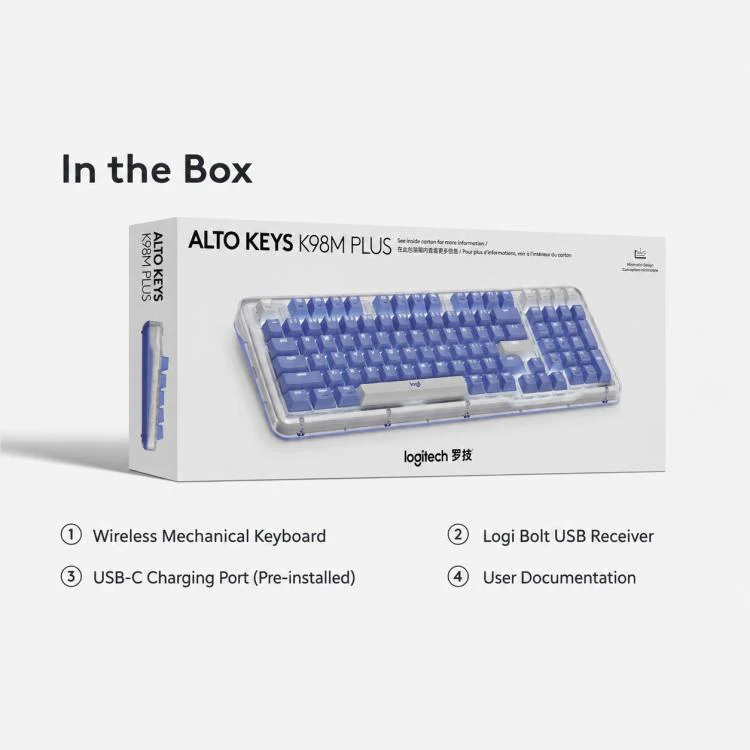 Logitech ALTO KEYS K98M Plus Custom Tri-Mode Wireless Mechanical Keyboard(White) - Image 13