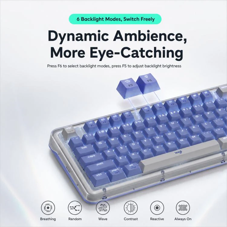 Logitech ALTO KEYS K98M Plus Custom Tri-Mode Wireless Mechanical Keyboard(White) - Image 6