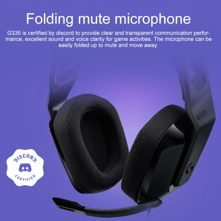 Logitech G335 Foldable Wired Gaming Headset with Microphone (White) - Image 5