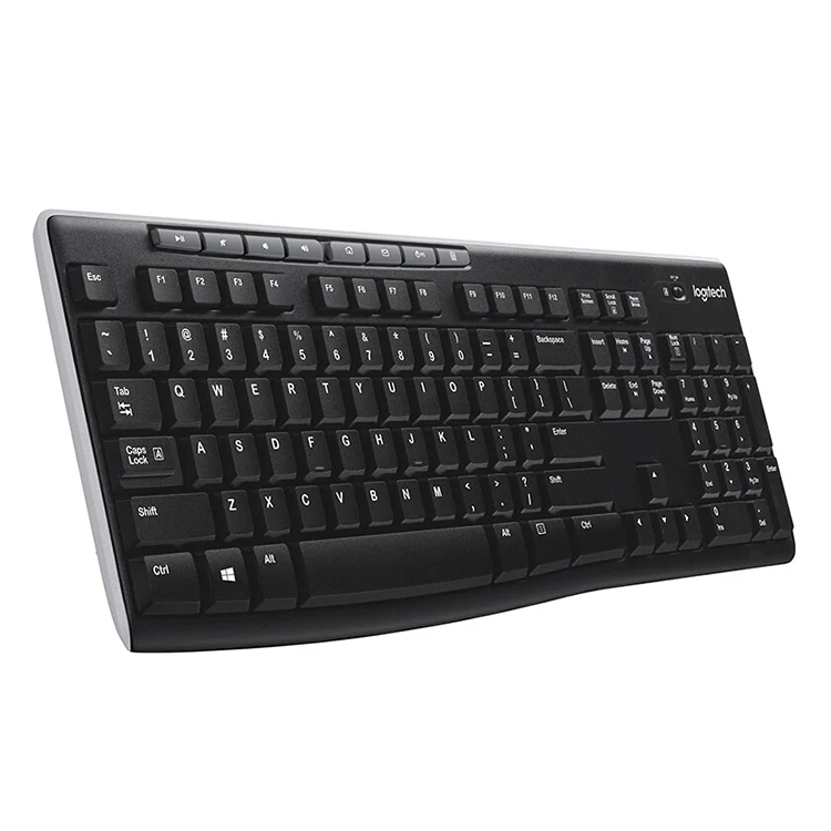 Logitech K270 Single Wireless Ultra-thin Silent Keyboard (Black)