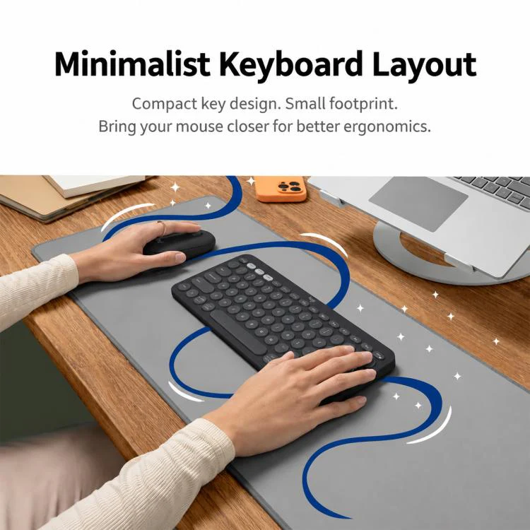 Logitech K390 Ultra-thin Portable Wireless Bluetooth Keyboard(Pink) - Image 11