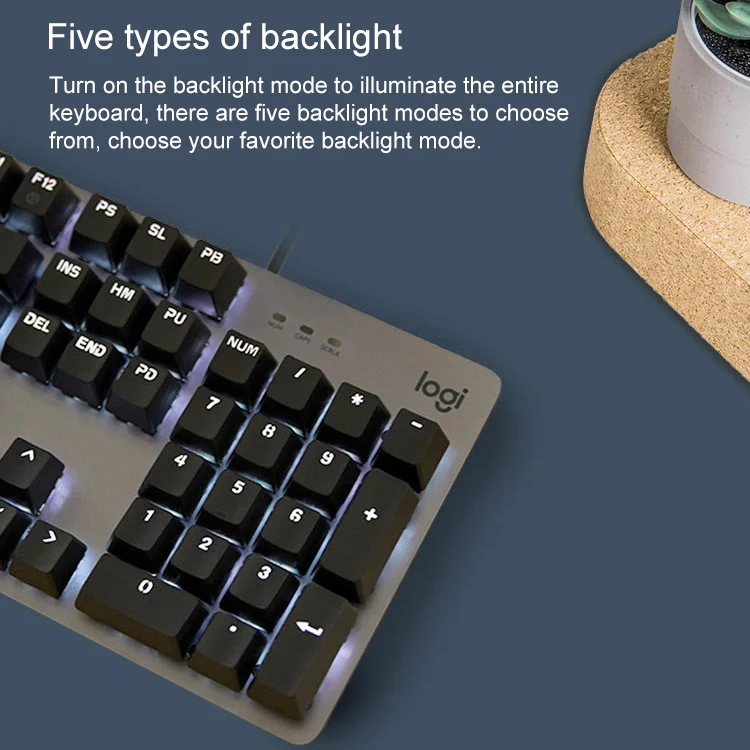 Logitech K845 CHERRY Blue Axis Backlit Mechanical Wired Keyboard, Cable Length: 1.8m - Image 7