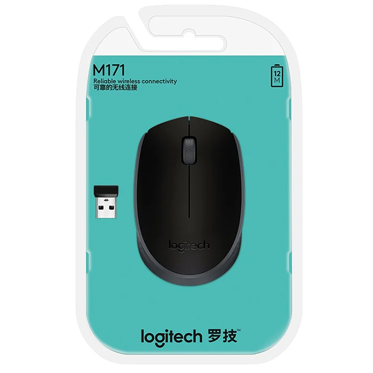 Logitech M171 1000DPI USB Wireless Mouse with 2.4G Receiver (Black) - Image 4