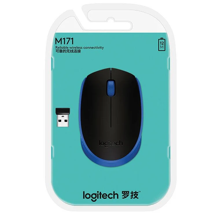 Logitech M171 1000DPI USB Wireless Mouse with 2.4G Receiver (Blue) - Image 4