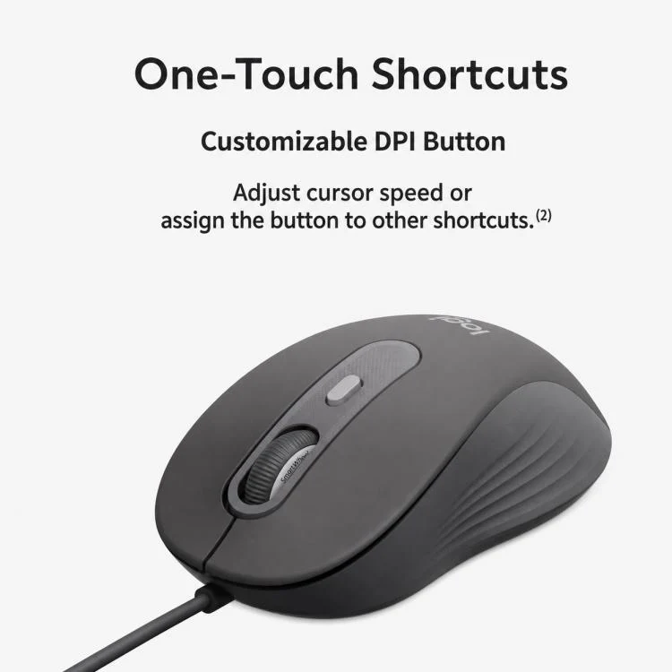 Logitech M520 Business Quiet Wired Office Mouse(Black) - Image 7