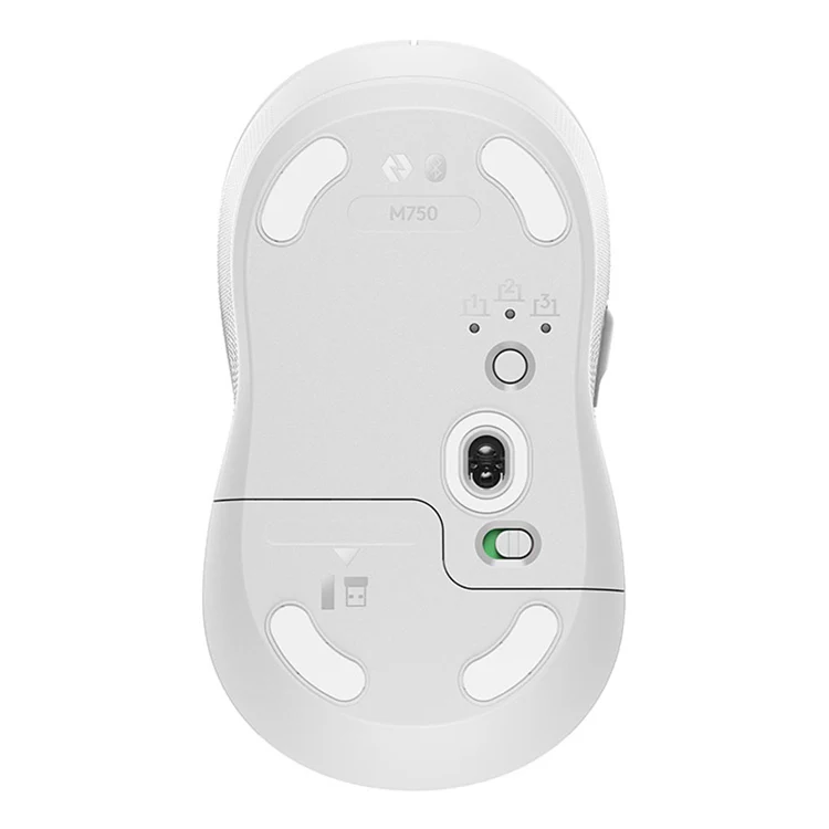 Logitech M750 2000DPI 2.4GHz Wireless Bluetooth Dual Mode Mouse (White) - Image 4