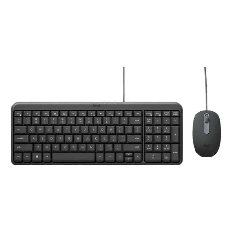 Logitech MK106 Wired Keyboard and Wired Mouse Combo(Black)