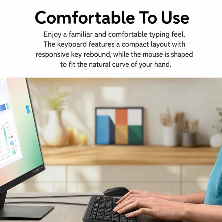Logitech MK106 Wired Keyboard and Wired Mouse Combo(Black) - Image 7