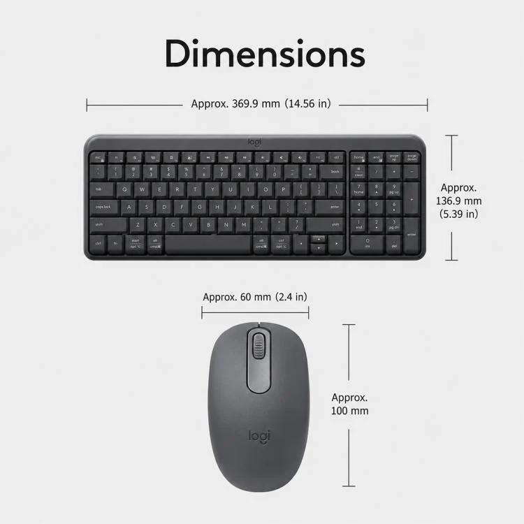 Logitech MK251 Wireless Bluetooth Keyboard and Mouse Combo(Pink) - Image 11