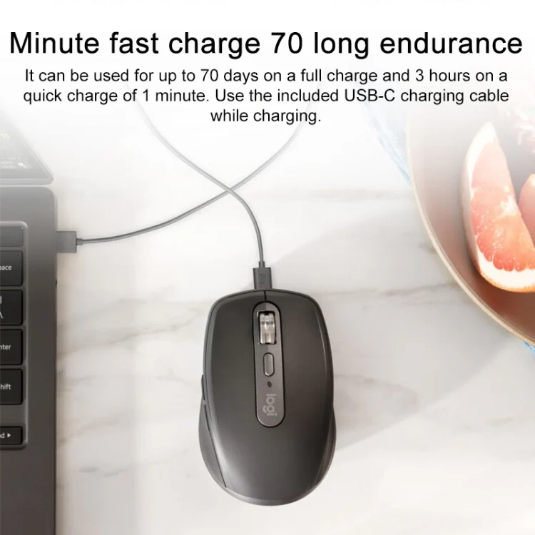 Logitech MX Anywhere 3S 4 Keys Wireless Bluetooth Dual Mode Mute Mouse (White) - Image 2