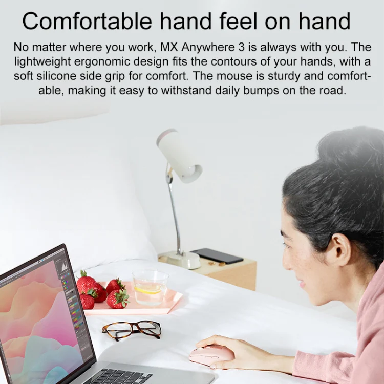 Logitech MX Anywhere 3S 4 Keys Wireless Bluetooth Dual Mode Mute Mouse (White) - Image 7