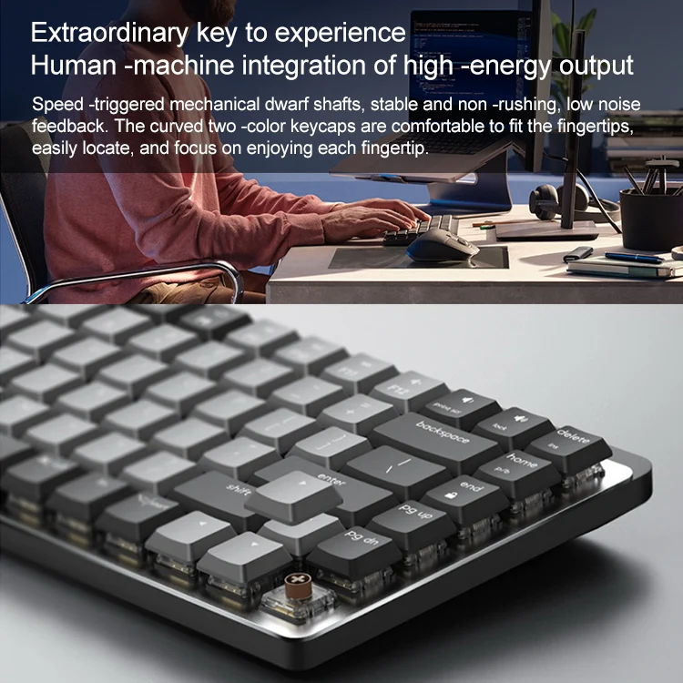 Logitech MX Mechanical Mini Wireless Bluetooth Dual Mode Keyboard with Logi Bolt USB Receiver(Red Axis) - Image 5