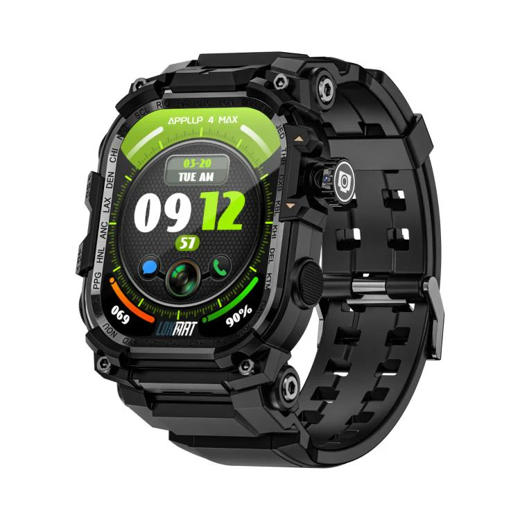 LOKMAT APPLLP 7 Max 4G Smart Watch, 1.58 inch SC8541E Quad Core, 3GB+32GB, Android 8.1, Video Call , Heart Rate(Black)