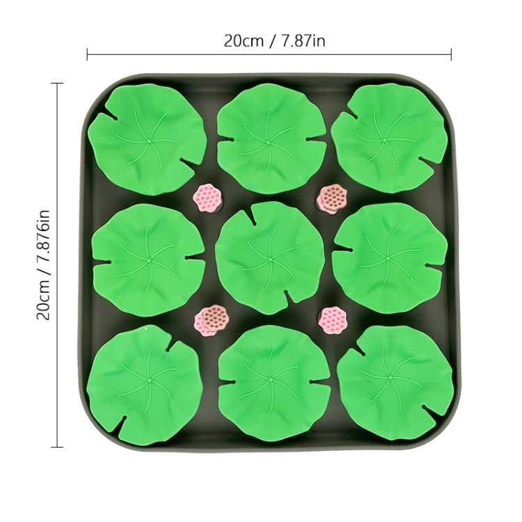 Lotus Leaf Silicone Pet Licking Pad Cats And Dogs Anti Choking Slow Eating Mat(Blue Purple) - Image 3