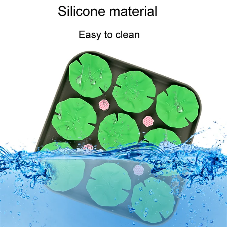 Lotus Leaf Silicone Pet Licking Pad Cats And Dogs Anti Choking Slow Eating Mat(Light Blue) - Image 6