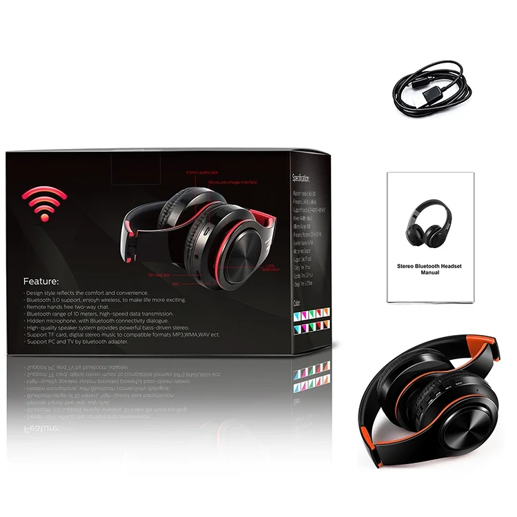 LPT660 Bluetooth Wireless Headset HIFI Stereo Sports Headphones(Black+Green) - Image 5