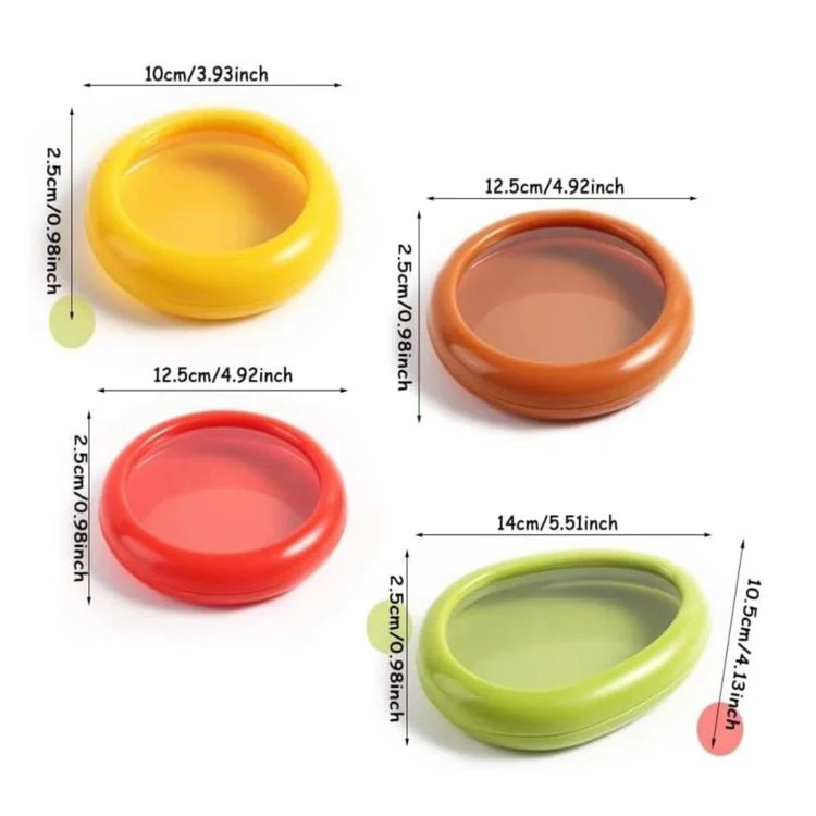 LsCook 4-Piece Set Fruit Storage Container With Silicone Film Seal Mini Fridge Storage Box - Image 7