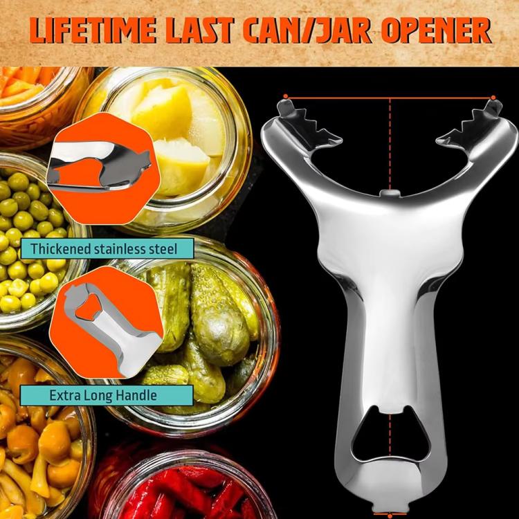 LsCook Multifunctional Mason Jar Lid Opener Stainless Steel Bottle Opener(OPP Bagged) - Image 2