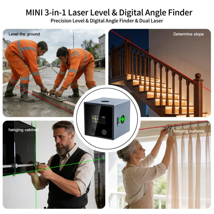 LT10 Multifunctional Mini Smart Laser Level & Digital Angle Finder(Grey) - Image 2