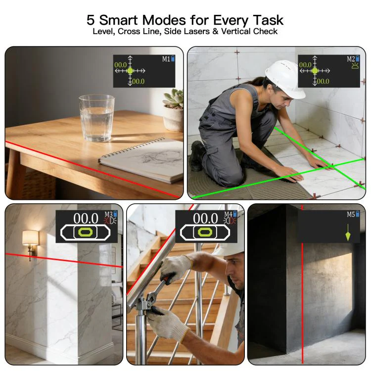 LT10 Multifunctional Mini Smart Laser Level & Digital Angle Finder(Grey) - Image 3