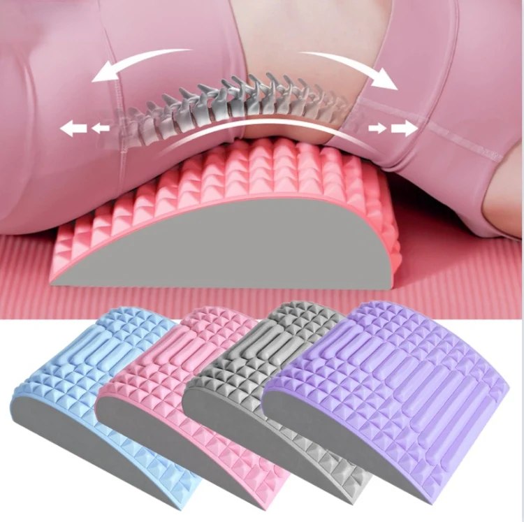 Lumbar Relaxing Massager Spinal Corrective Stretch Exercise Aid, Specification: Solid Color (Blue) - Image 2