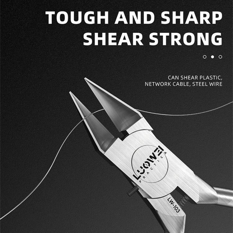LUOWEI LW-103 Industrial-grade Chrome Vanadium Steel Slanting Nose Cutting Pliers - Image 3