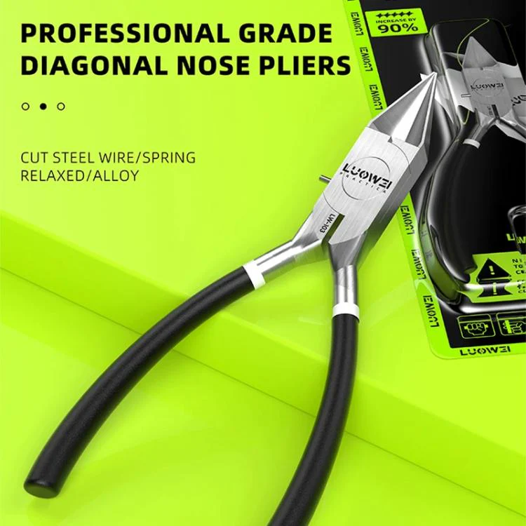 LUOWEI LW-103 Industrial-grade Chrome Vanadium Steel Slanting Nose Cutting Pliers - Image 5
